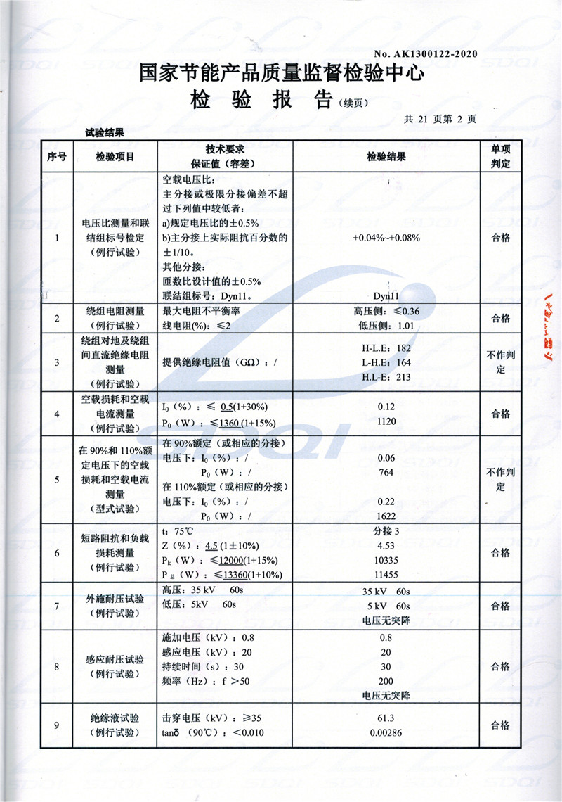 高低压试验报告-S11-1250泸县泸县泸县油浸式变压器-2.jpg